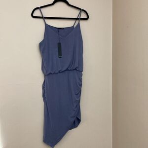 krisa Asymm Cami Dress in the color Denim Size Medium